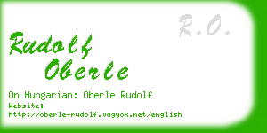 rudolf oberle business card